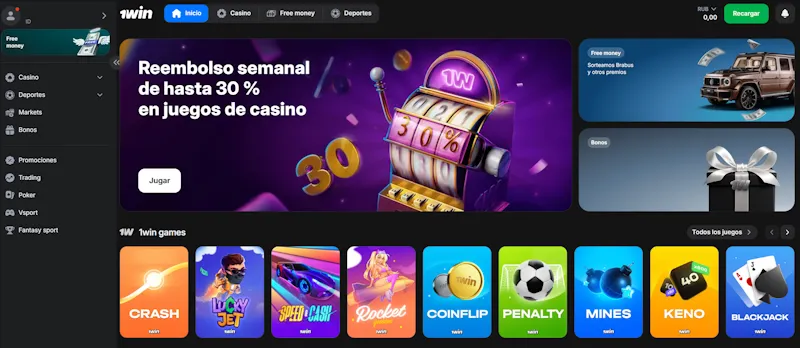 1Win: más de 12.000 juegos de casino y apuestas deportivas